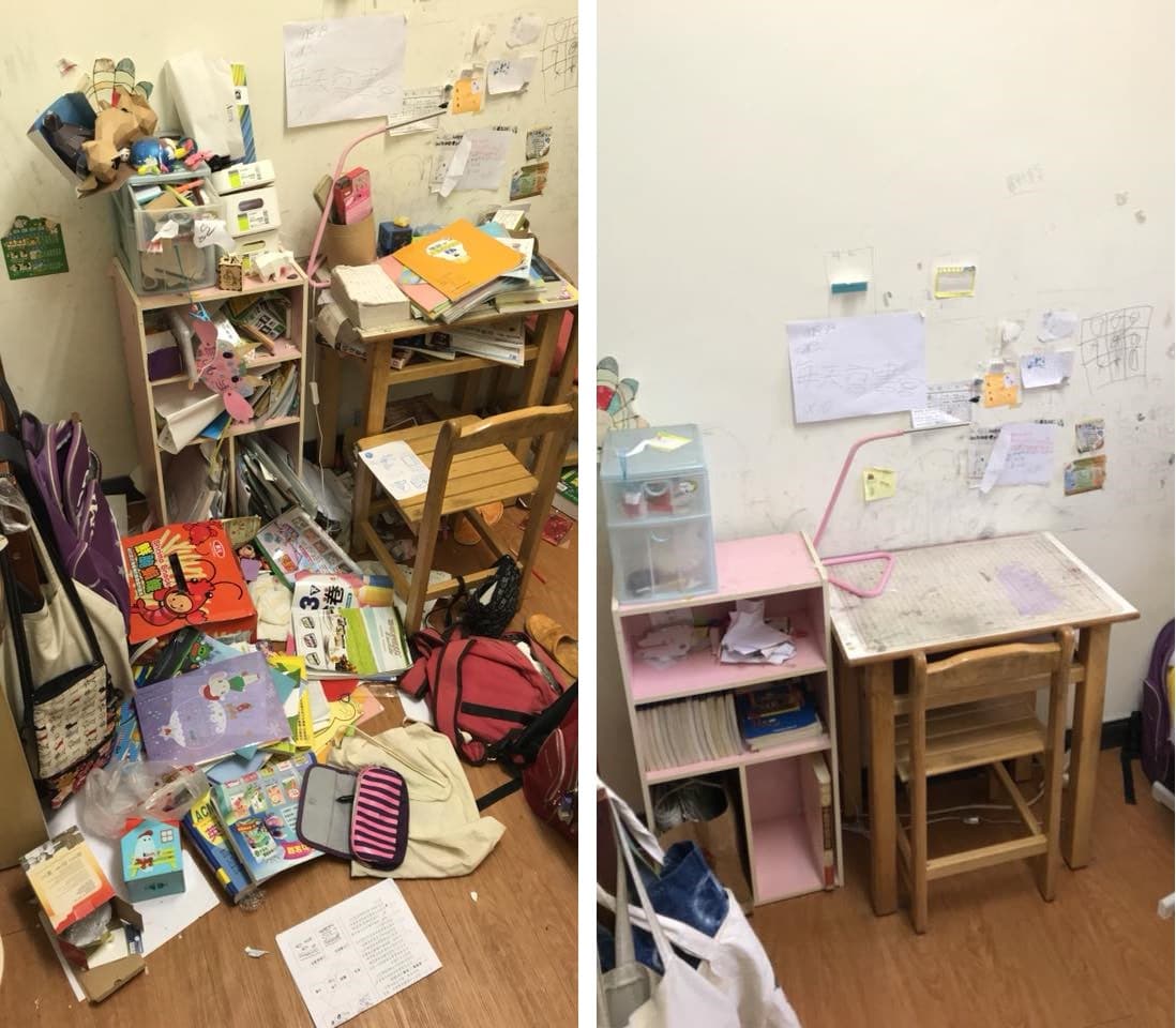 小朋友整理書桌
